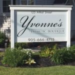 Yvonne's Esthetic Boutique Sign and Gardens